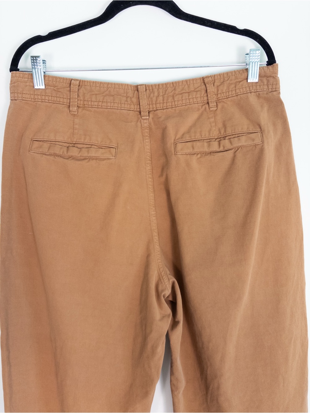 Everlane The Everywhere Barrel Pant Brown Cotton and Linen Blend - Picture 7 of 10